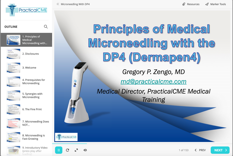 Microneedling Certification Course – Fully Online (4 CME Credit Hours)